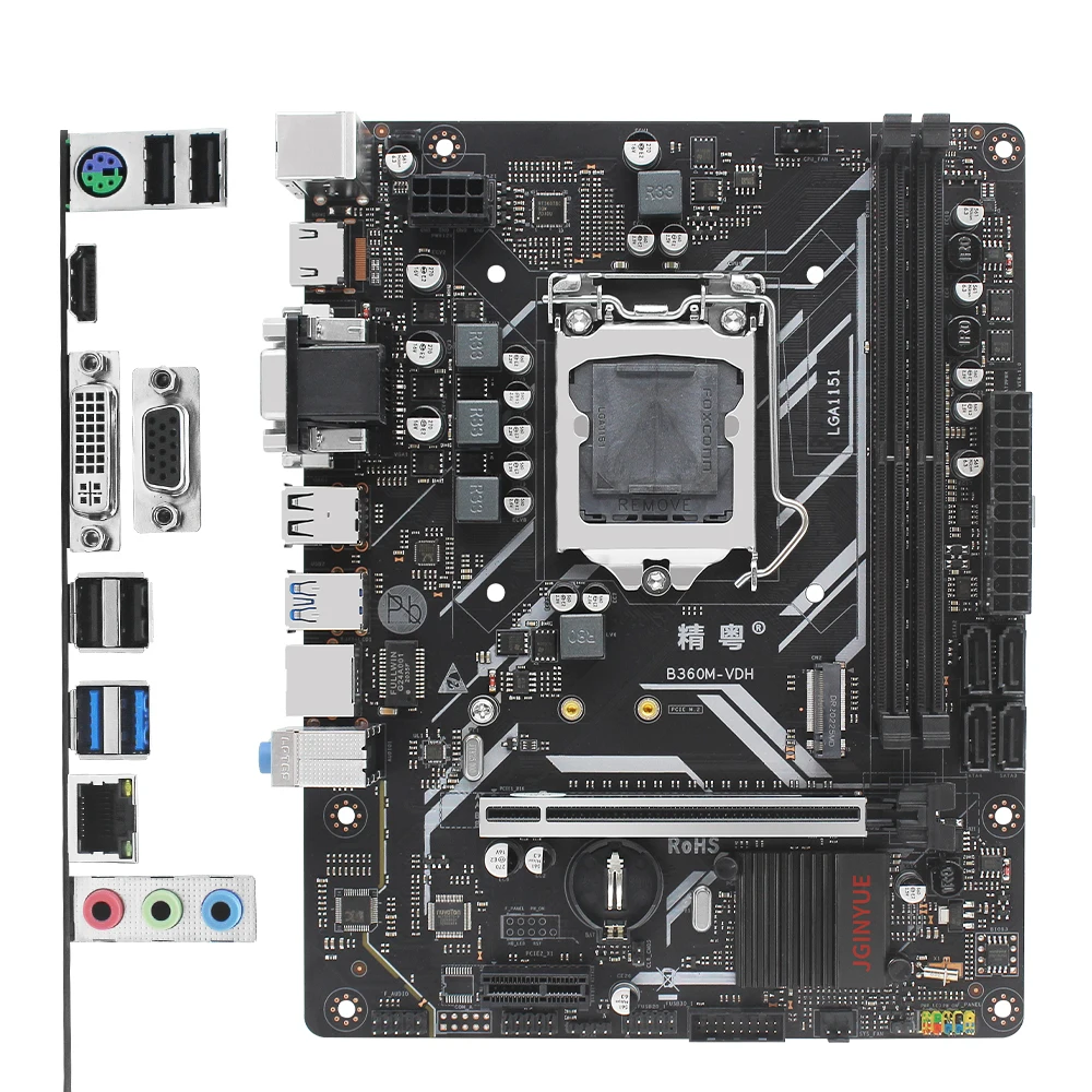 Preise JGINYUE B360 Motherboard LGA 1151 Set Kit Mit Intel Pentium G4900 Prozessor 8GB(2*4GB)DDR4 Speicher M.2 NVME MATX B360M-VDH
