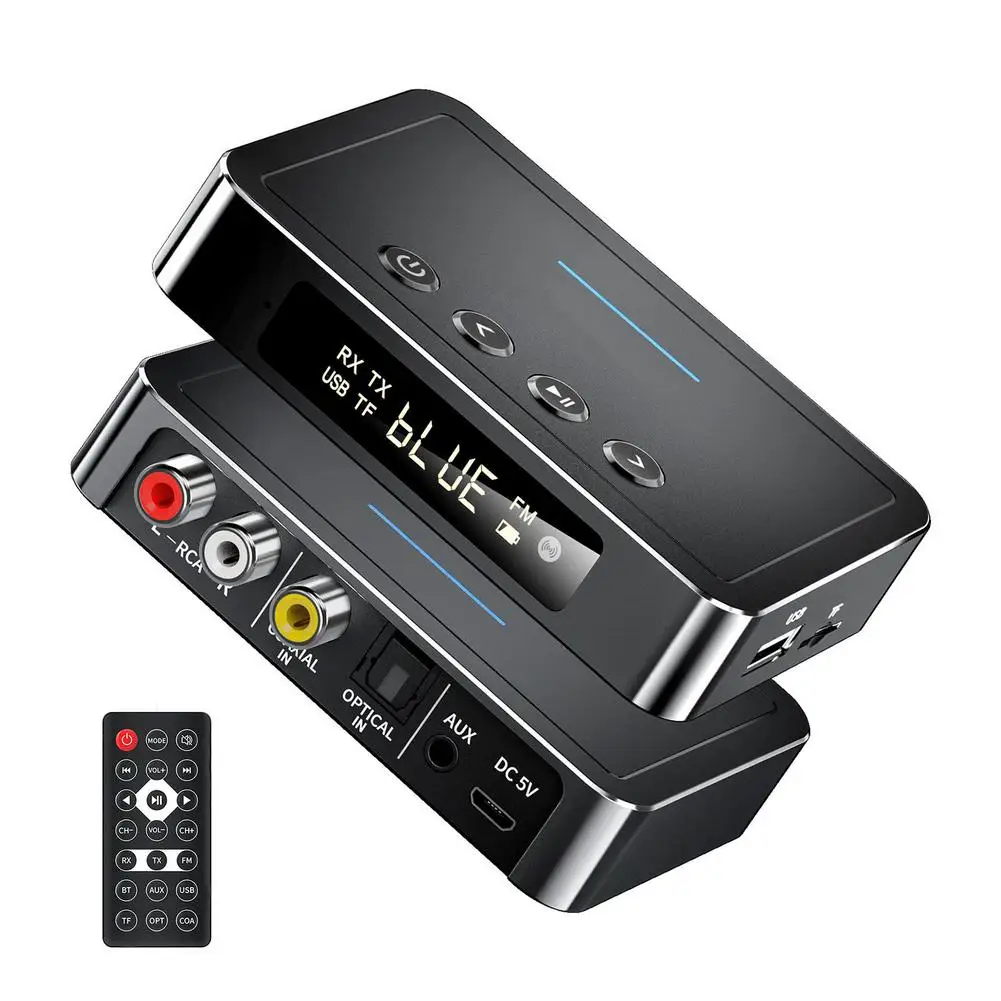 

Приемник Bluetooth 5,0, FM стерео передатчик с микрофоном, APTX LL, разъем 3,5 мм, Aux, беспроводной адаптер для ТВ, автомобильные динамики, Лидер продаж