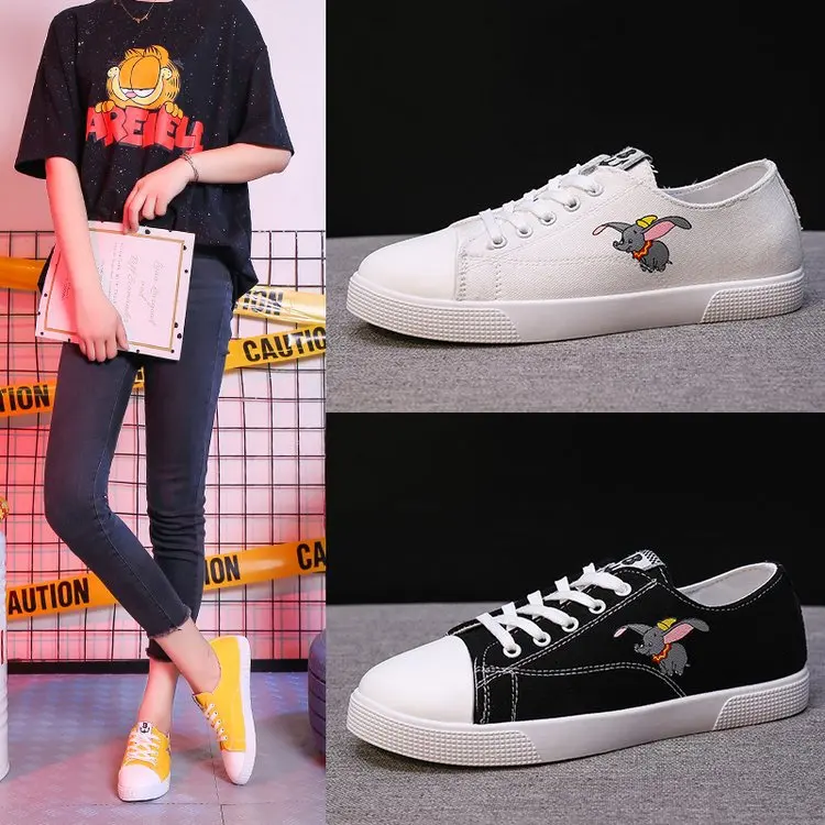 Белые туфли Женская Осенняя дышащая обувь коллекция 2019 года Джокер на плоской