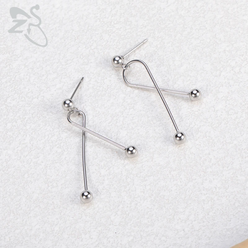 

ZS Mens Punk Rock Stud Earrings 316L Stainless Steel Jewelry for Men Ear Piercing Studs Vintage Male Hip Hop Earrings