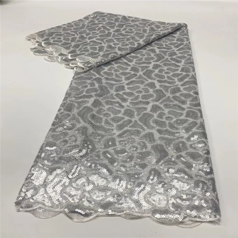 

Blue High Quality Nigerian Lace Fabric Embroidered French African Sequins Lace Fabric Weaving Design Green Sequins Lace Fabric