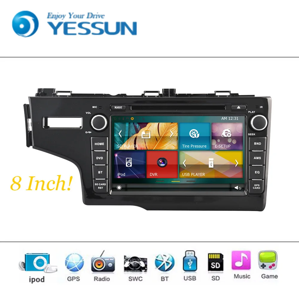 Автомобильный DVD плеер система Android Wince для Honda Fit 2014 2016 Авторадио стерео GPS