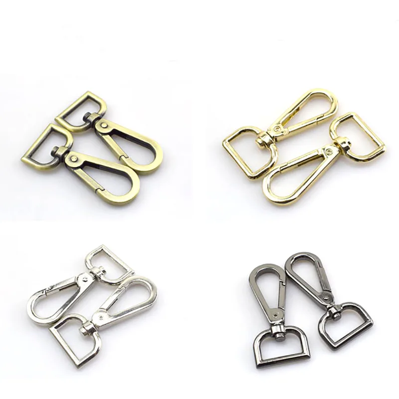Metal Handbag Bag Clasps Lobster Swivel Trigger Clips Snap Hooks 20mm Buckles Carabiner Gold Silver Bronze