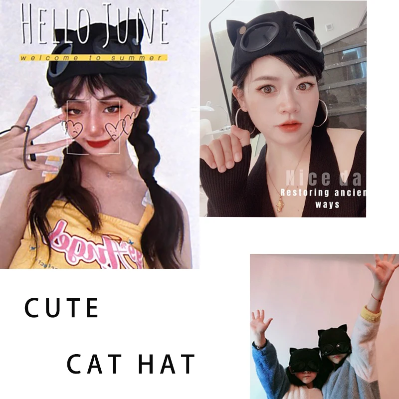 

Рождественская шапка, шапки для Хэллоуина с милыми кошачьими ушками, детские костюмы для девочек и мужчин, шарф, подарок на Новый год, Санта, ...