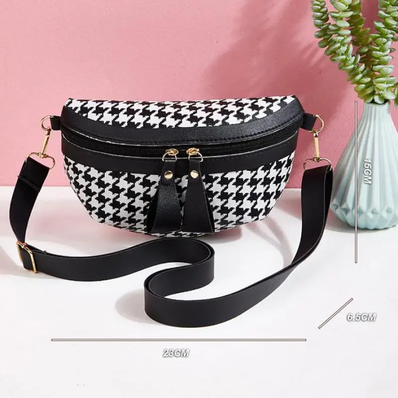 

Luxury Women Leather Bag High Quality Waist Bag Thick Chain Shoulder Crossbody Chest Bag Female Belt sac Designer Brand Handbag