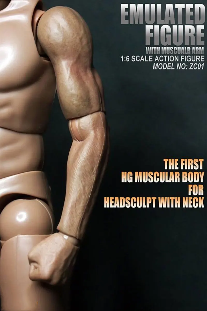 Пластиковая кость в масштабе 1/6 гибкая без головы с широким плечом для фигурок 12