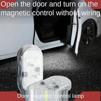 spot supply new magnetic control car door lighting usb rechargeable induction door down corner lamp lighting