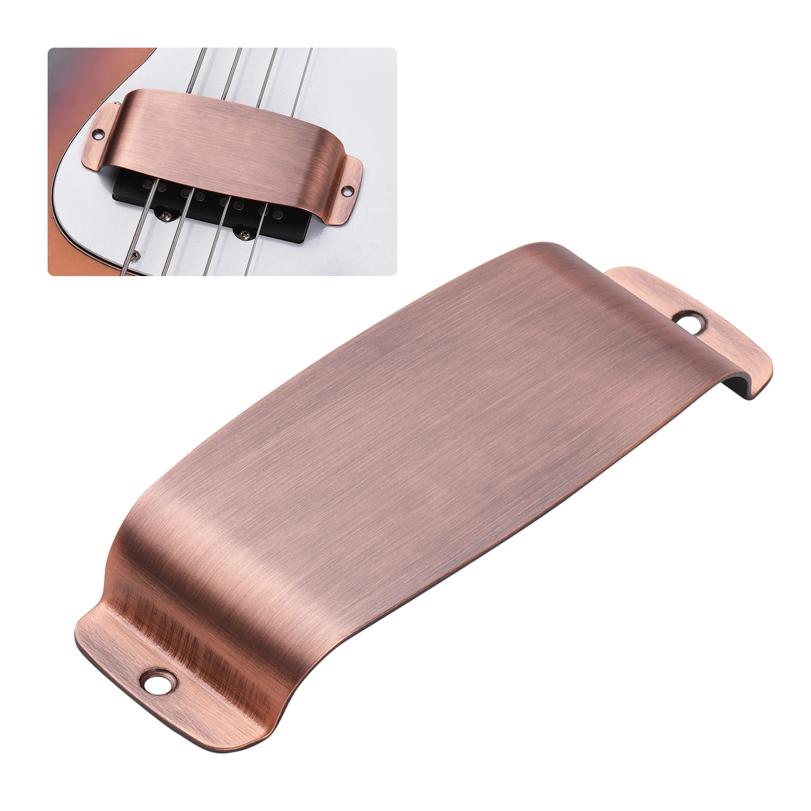 

Pickup Cover Plate Durable Alloy Bass Pickup Cover Protector with 2 Mounting Screws Bass Replacement Part
