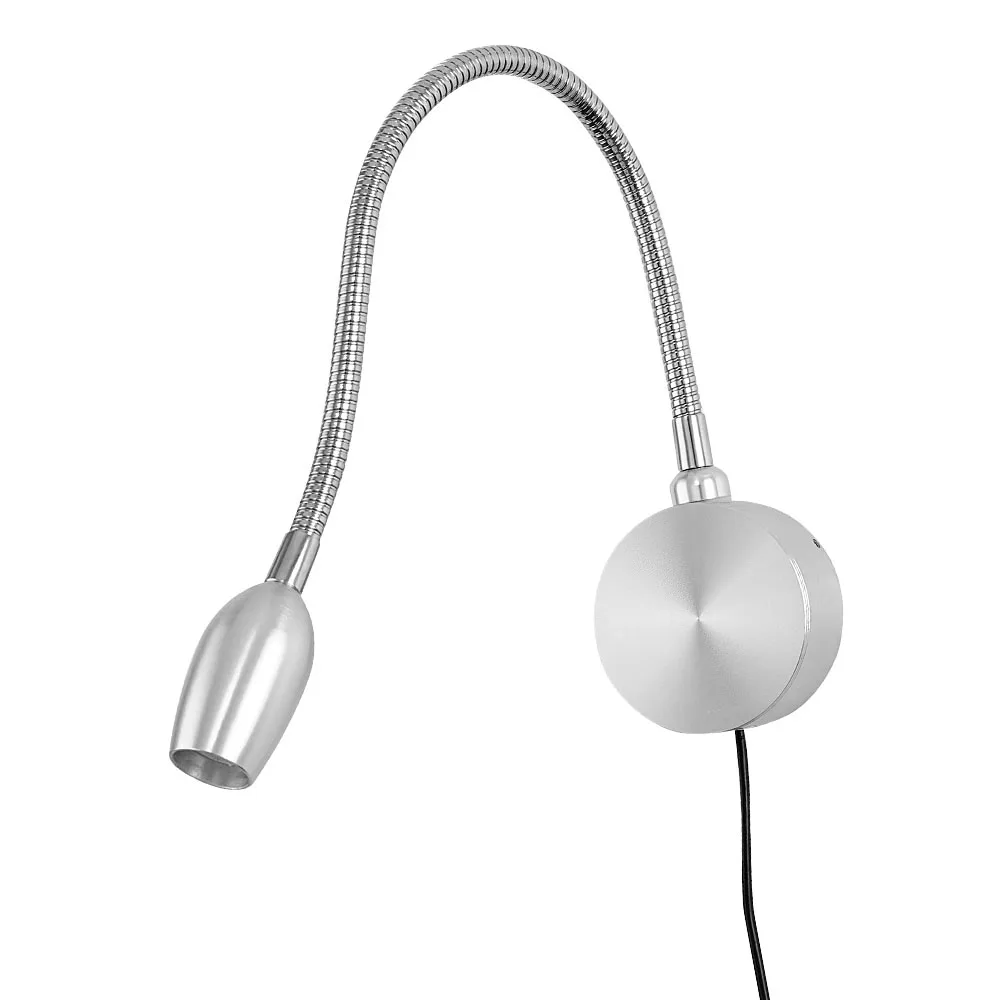 Dimmable Flexible 3w Aluminum Led Wall Light Fixture indoor Hotel Living Room Bedroom Bedside Wall Lamps for Readin