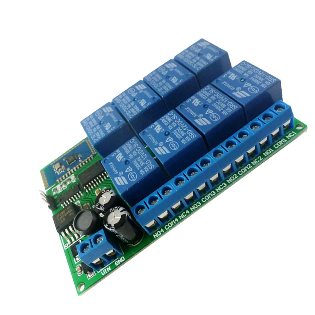 

Relay Module Relay Board DC 12V 8 Channel Bluetooth Relay Module 8-Channel Relay Interface Board Bluetooth APP Control