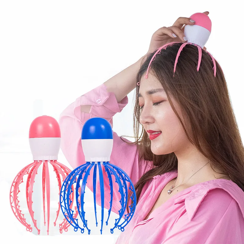 Электрический массажер для головы в виде осьминога перезаряжаемое устройство