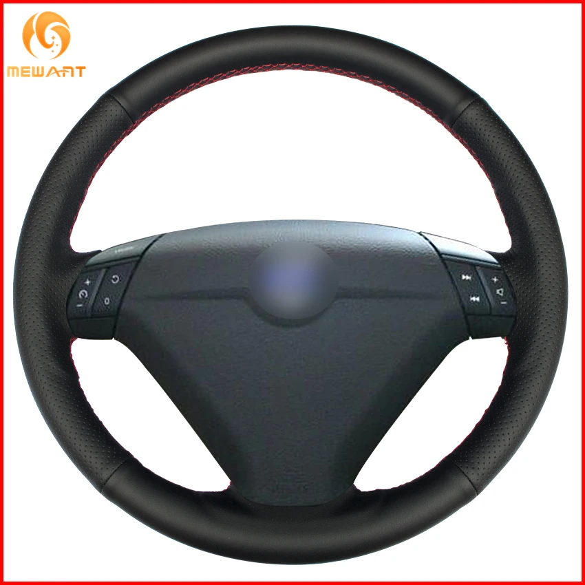 MEWANT черный чехол рулевого колеса автомобиля из натуральной кожи для Volvo S80 2004 2005