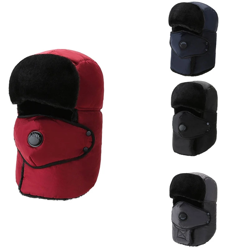 

Men's Hat Ski Ear Protection Cold And Warm Lei Feng Hat Outdoor Riding Windproof Thick Cotton Hat