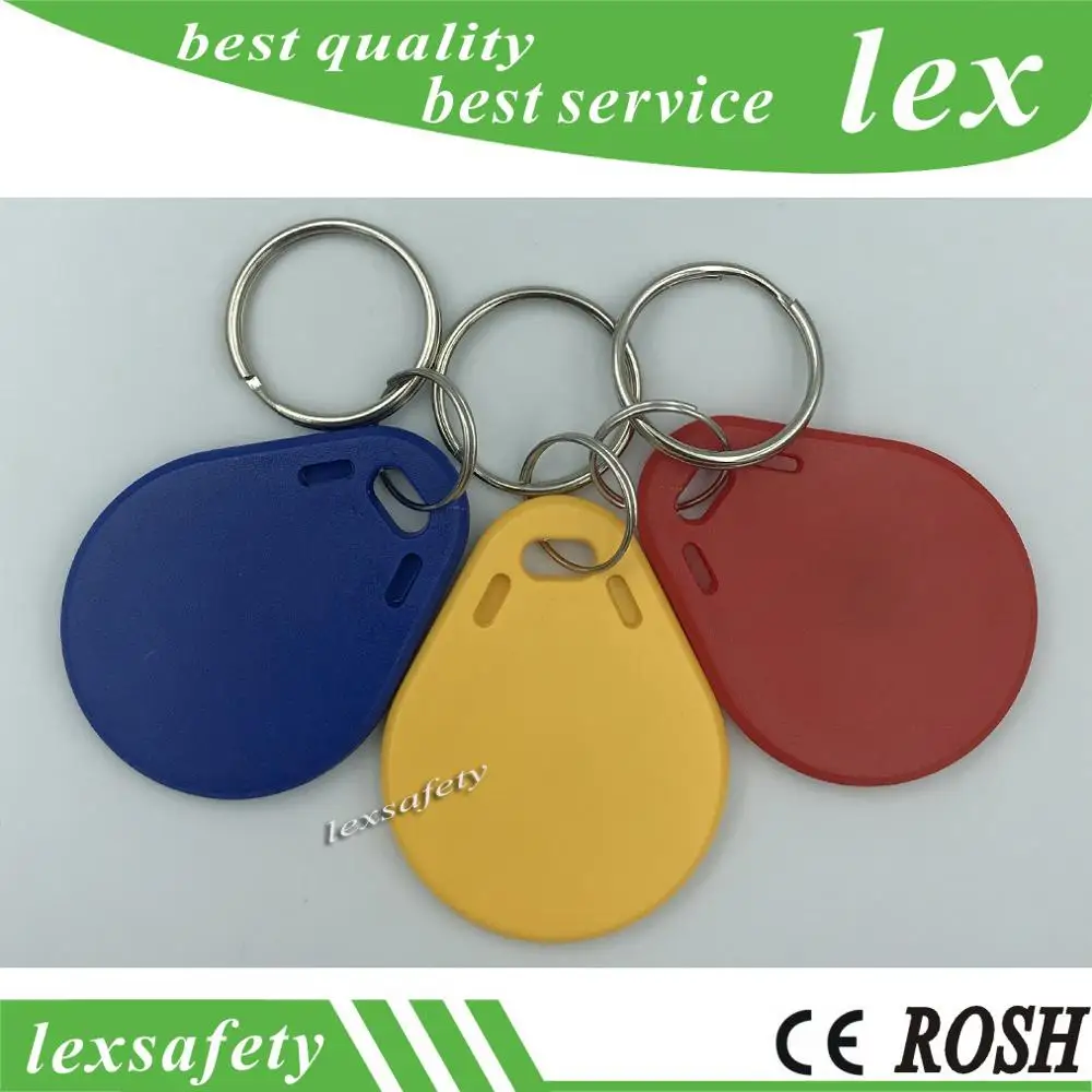 

100PCS/Lot EM4100 125Khz RFID Proximity Keyfobs Key Chain Card Door Access Control Time Attendance Key Chain Card