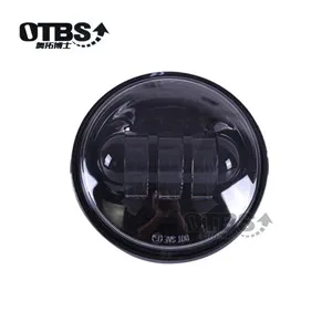 Black fog light Мотоцикл " светодиодный фонарь+ 2 шт 4-1/2" Противотуманные фары с кронштейном для Harley Touring Road King Electra Street Glide Softail - Цвет: Black fog light