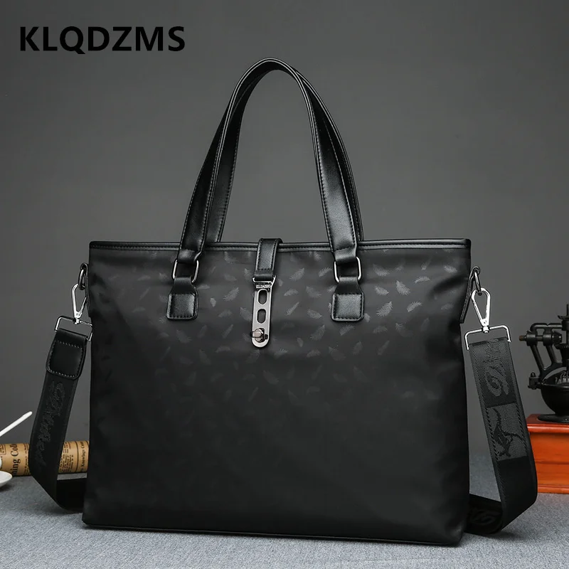 

KLQDZMS New Briefcase Messengers Multifunctional Men's Business Bags Men Travel Handbags Simple Black Laptop-Bag Hot Sell