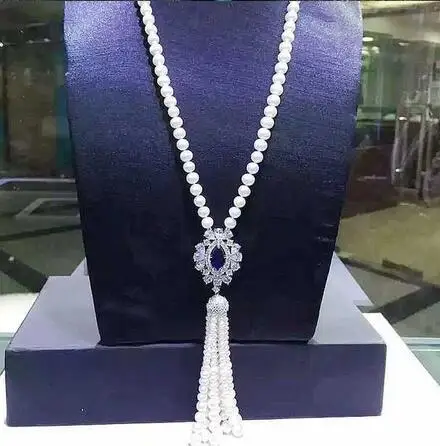 Бесплатная доставка ювелирные изделия 1 нить 8-9 мм белый жемчуг натуральное