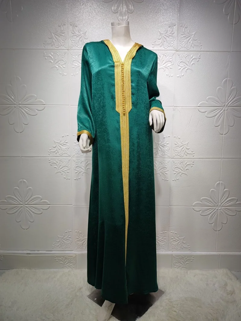Ramadan Eid Abayas For Women Abaya Dubai Muslim Hooded Dress Jalabiya Kaftan Caftan Marocain Turkish Evening Gown Islam Clothing