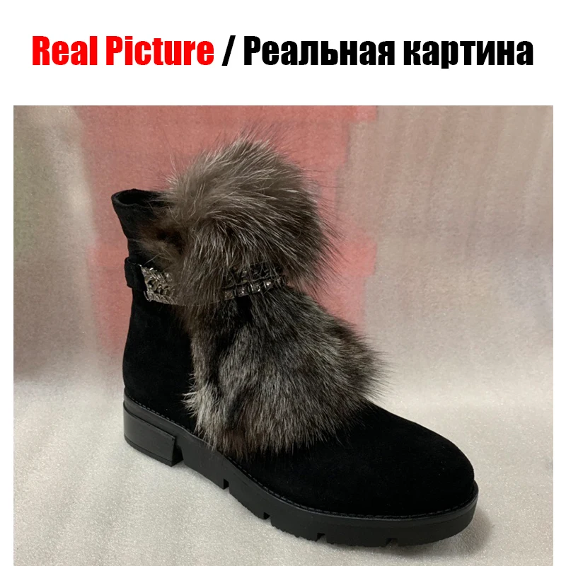 DORATASIA/ Новое поступление,, большие размеры 36-41, зимние ботинки на меху на молнии, женская обувь, Женские однотонные ботильоны