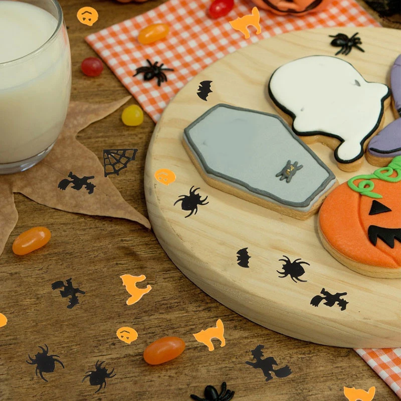 15 г Конфетти Для Хэллоуина Тыква паук летучая мышь ведьма паутина разбрызгивает