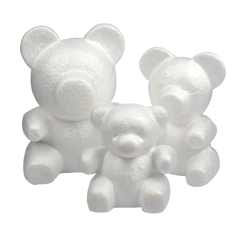 

20cm/25cm/30cm Foam Rose Bear Mold DIY For Gift Polystyrene Styrofoam Ball Artificial Flower Wedding Valentine's Day Present