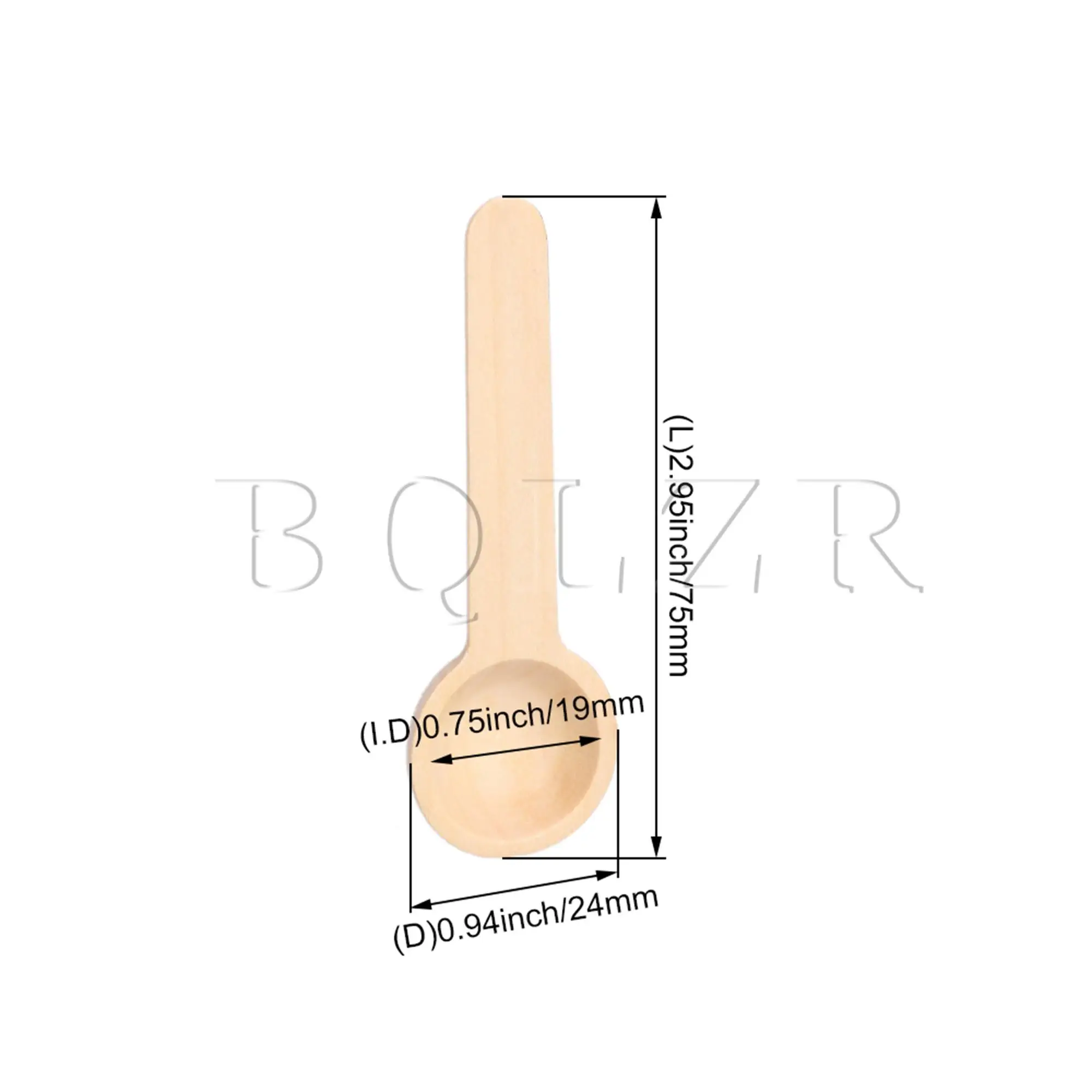 BQLZR 7.5x2.4x1.3cm маленький круглый деревянный кухонные ложки для соли приправ меда