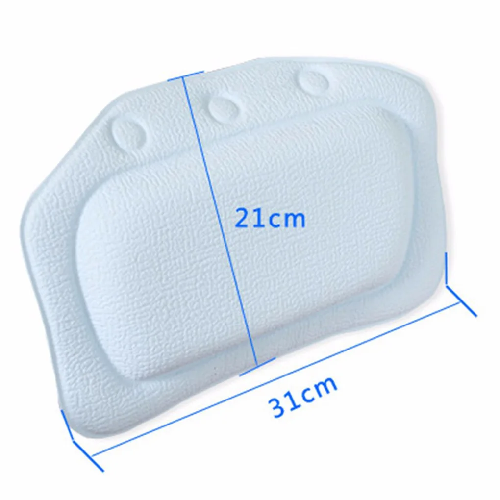 

Bathroom Bathtub Soft Bath Pillow Sponge Relaxing Headrest Waterproof Cushion With Suction Cups Bath Pillow With Suction Cups