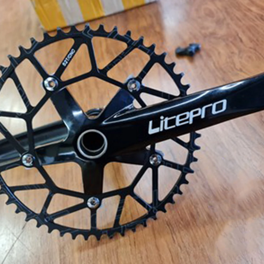 

Folding Bike Parts Crankset 50T 52T 54T 56T 58T BCD 130mm for Aluminum Chainwheel Single Speed road Fixed Bicycle Parts
