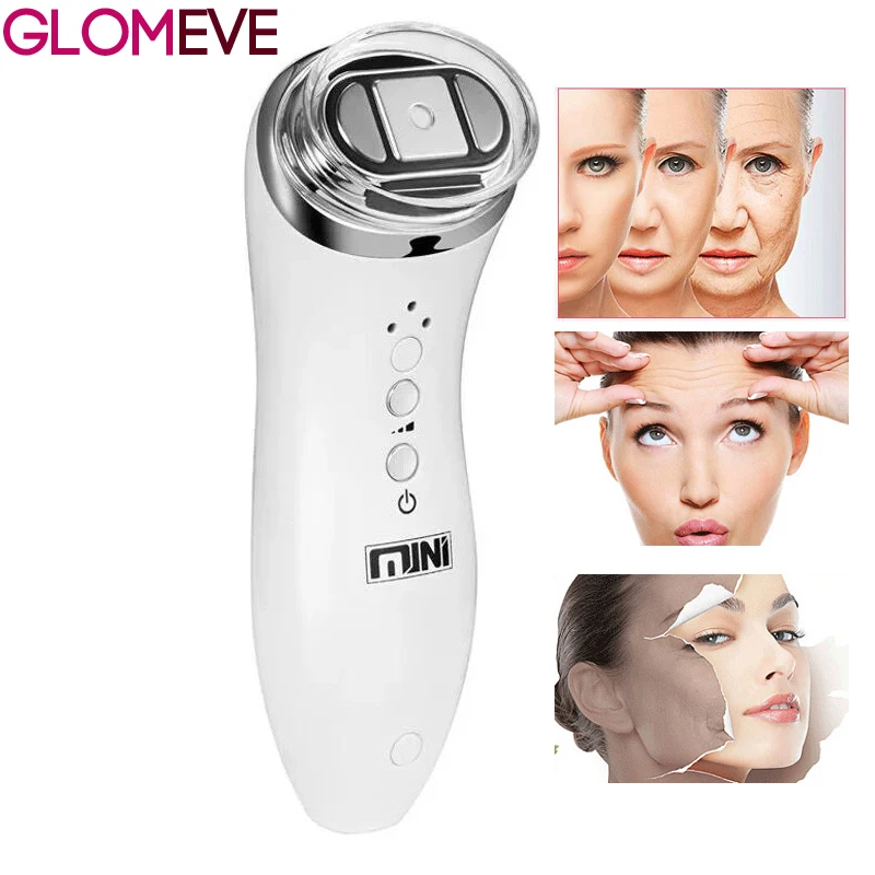 Ultrasonic Bipolar RF Radio Frequency Machine Face Lifting Skin Rejuveantion Massager Mini Hifu Anti Wrinkle Tightening Device