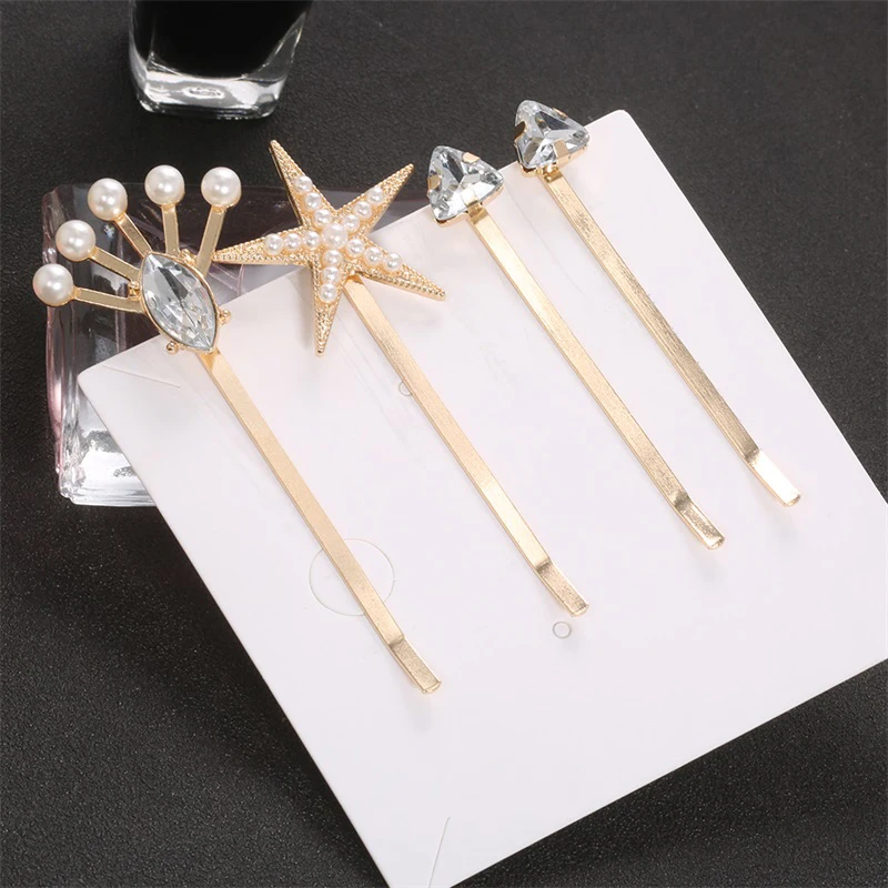 Изысканные женские заколки для волос со звездами луной молнией звездным небом