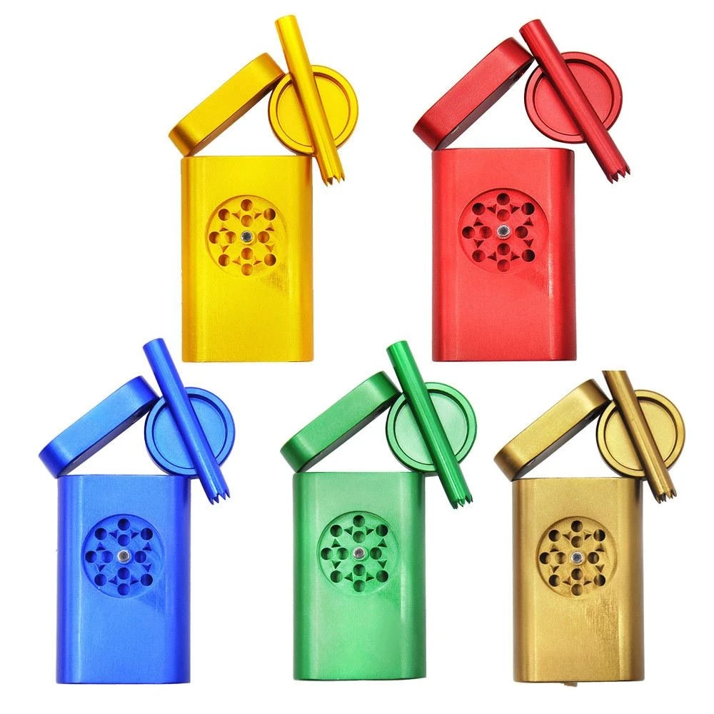 1 шт. магнитный Алюминиевый металлический инструмент для курения с хранилищем +