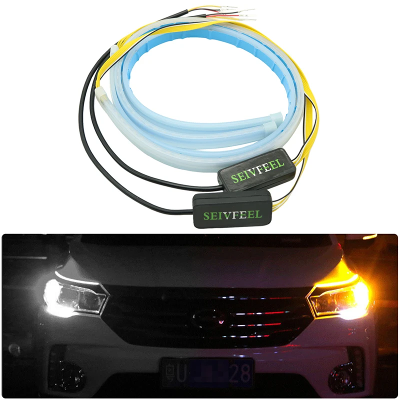 Автомобильная противотуманная фара гибкая DRL световая полоса поворота