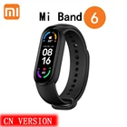 Оригинальный Смарт-браслет Xiaomi Mi Band 6 AMOLED с кислородом для крови фитнес-трикер пульсометр Bluetooth водонепроницаемые Смарт-часы Mi Band6