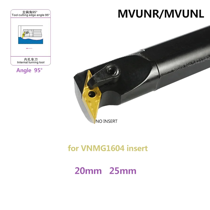 

1PC S20R-MVUNR16 S25S-MVUNR16 CNC Lathe Cutting Tools MVUNR MVUNL Bar Internal Turning Tool Holder for VNMG Carbide Inserts