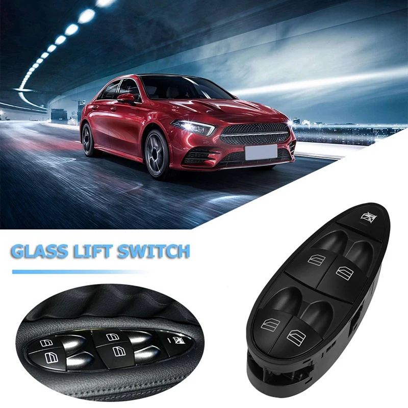 

1 Pcs Car Electric Power Window Switch & 1 Pair Front Bumper Fog Lamp Fog Light Chrome Grill Trim