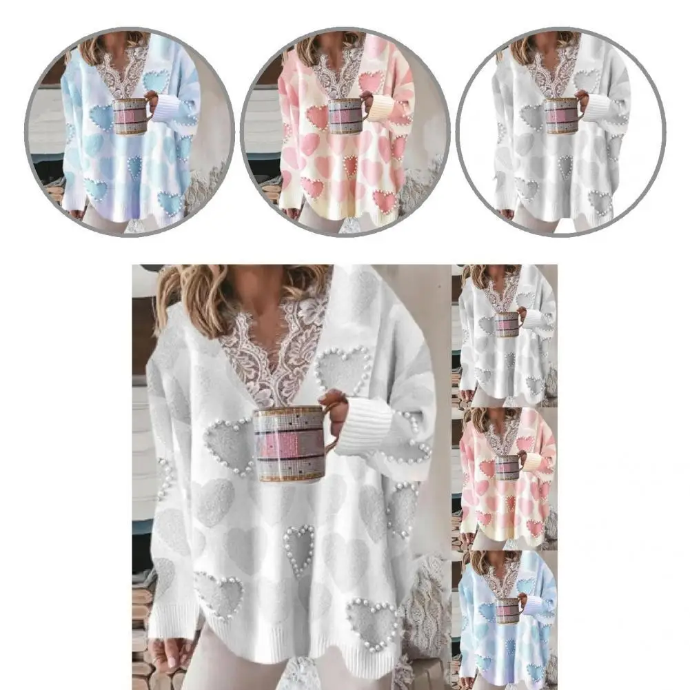 

Sweet Style Stylish Anti-pilling Autumn Sweater Patchwork Sweater Oversized for School