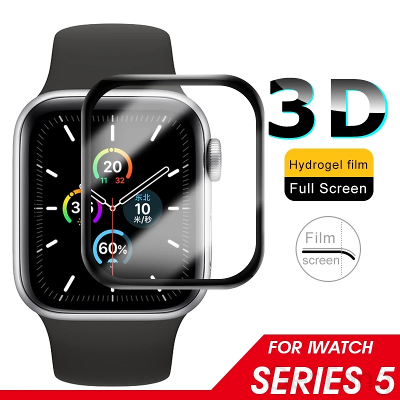 Для Apple Watch 5 6 40 44 мм 3D полное покрытие закаленное стекло для iwatch band Series 6SE Защитная