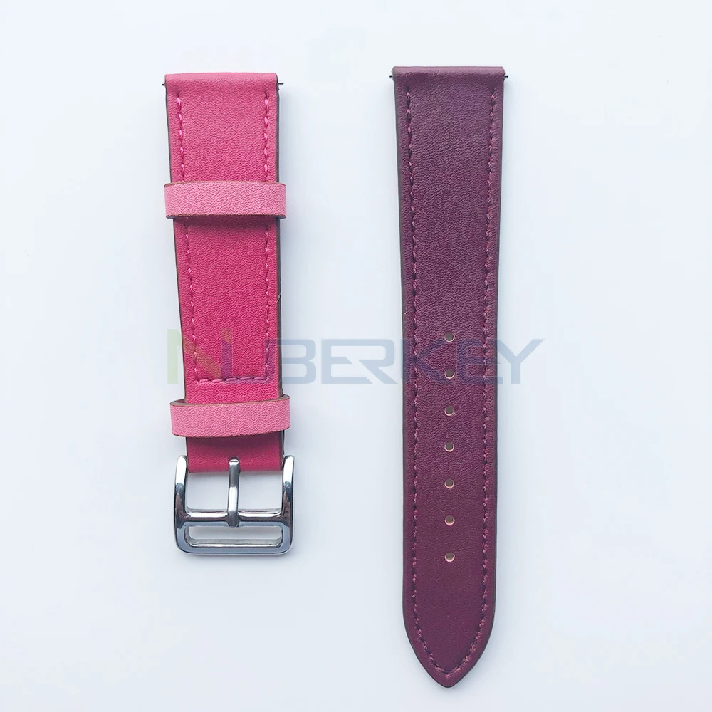 Pink Wine Ремешок из натуральной кожи для Garmin Vivoactive 3, умный Браслет, сменный ремешок для vivomove HR Forerunner 645, сменный Браслет - Цвет: Pink Wine