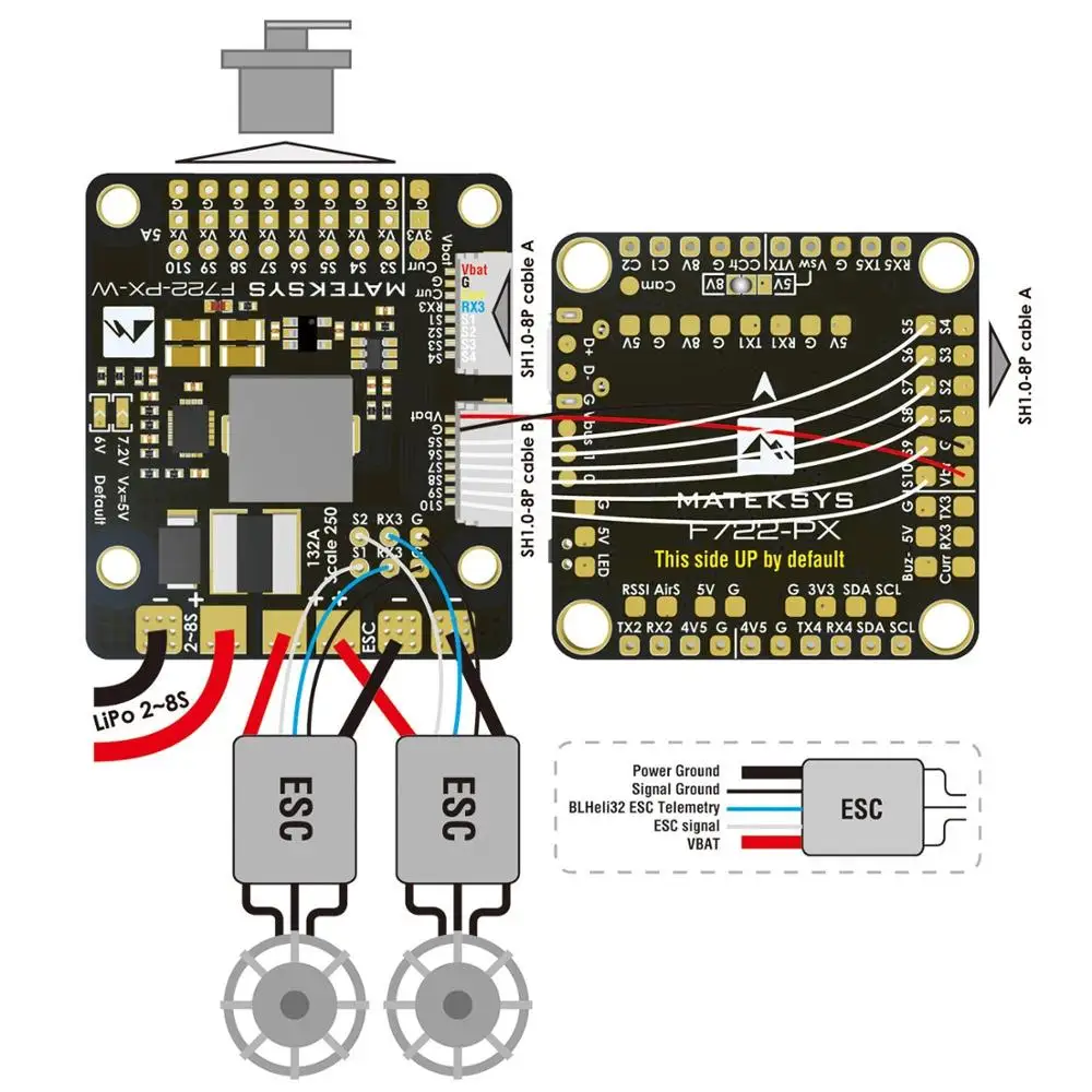 MATEK PDB F722 PX W Мощность распределительный щит для RC Самолет с неподвижным крылом