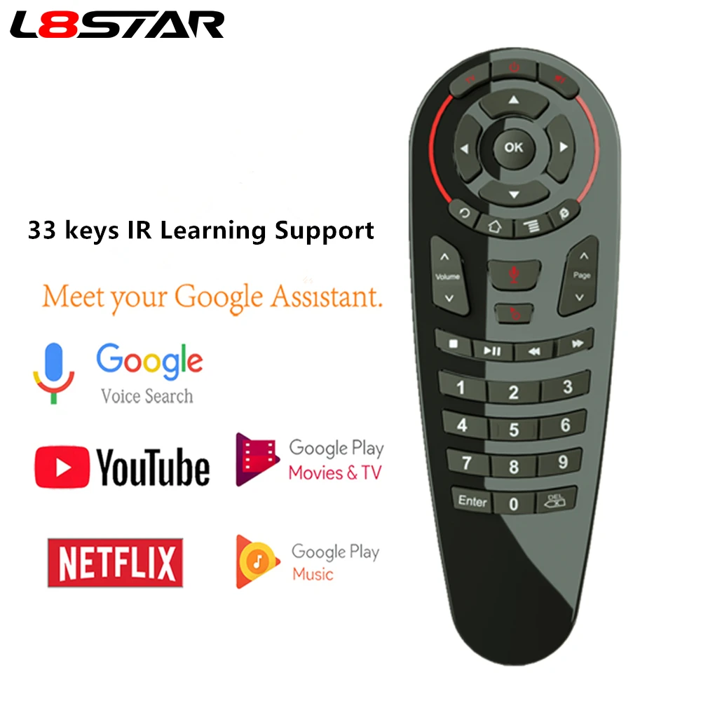 L8star G30S голосового Air Мышь гироскопа 33 ключа ИК обучения Смарт пульт