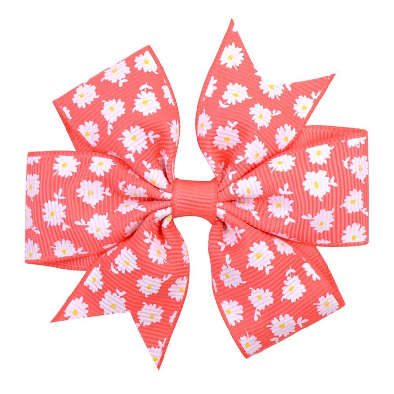 

20/40pc Candy Color Floral Bow Hair Clips Girl Kids Birthday Gift Bowknot Hairpin Grosgrain Ribbon Hair Accessories for Children