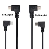 2pcs micro usb to usb data charge cable left right angled 90 degree cable