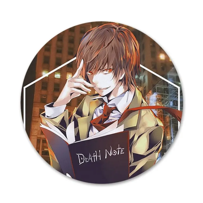 

58mm Light Yagami Badge Brooch Pin Accessories For Clothes Backpack Decoration gift