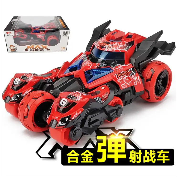 

New 1:32 Alloy Car Pull Back Car Toy Ejection 3 in 1 Racing Light Music Stunt Motorcycle Model Toys For Children Birthday Gift
