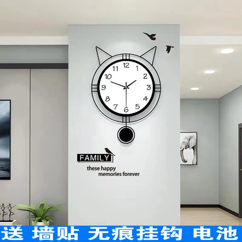 

New house decoration simple clock fashion creative living room wall clock European home decoration quartz clock silent clock