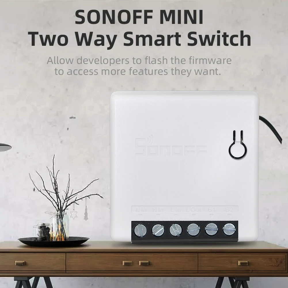 Интеллектуальный выключатель света Sonoff экшн-камера с Wi-Fi подключением Diy двухстороннее умный переключатель дистанционного Управление переключатели работают с Alexa Google Assistant модуль 10A интеллигентая(ый) переключатель