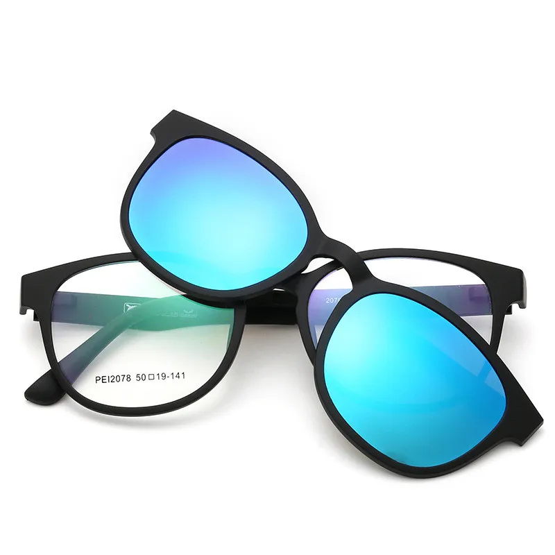 

Vazrobe Clip Polarized Sunglasses Men Women Magnetic Glasses Clips Fit Over Eyeglasses Frames Ladies Ultralight Tungsten