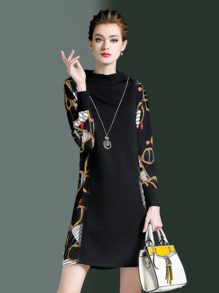 Женское винтажное кружевное платье элегантное черное в стиле ретро модель MY2427 на