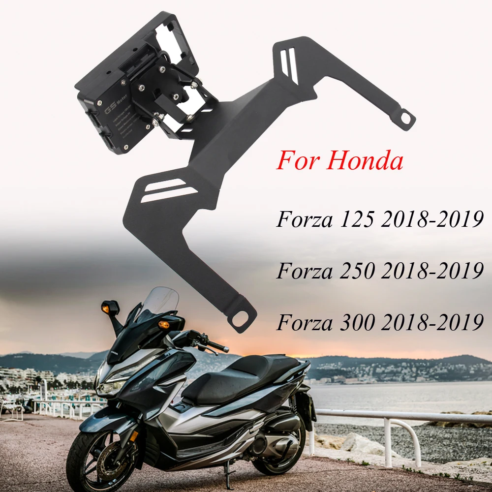 

Для Honda For Forza 125 250 300 2018 2019 аксессуары для мотоциклов кронштейн для навигации на лобовое стекло держатель для GPS смартфона подходит