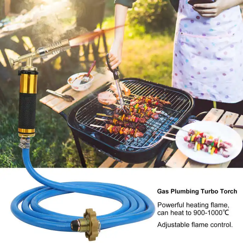 

Gas Plumbing Turbo Burners Torch Pipeline Cutter Propane Soldering Brazing Welding Torch with Hose Welding Equipment Kit